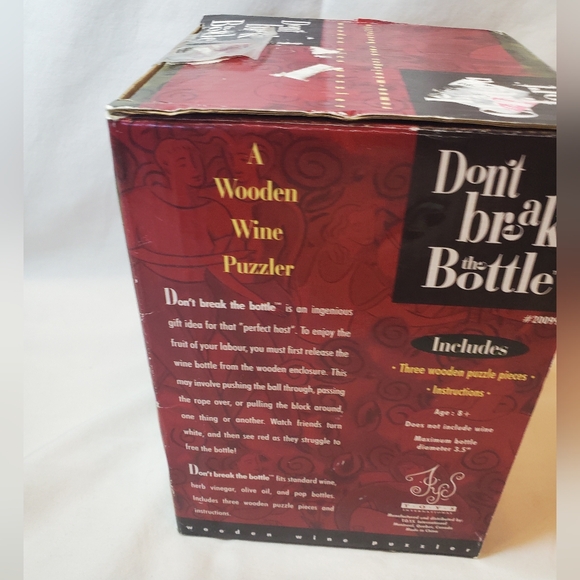 Don't Break The Bottle Wooden Wine Puzzle - Picture 2 of 7